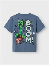 NAME IT Minecraft T-shirt Mamun Blue Mirage